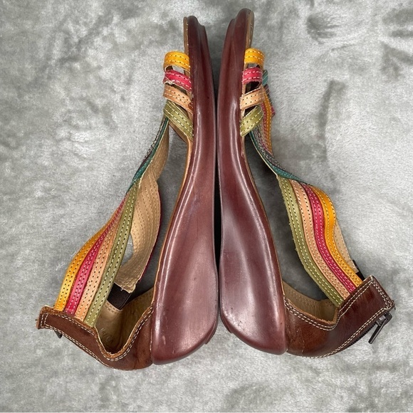 Indios by Impucaiza Colorful Gladiator Wedge Sandals Size - Picture 5 of 12